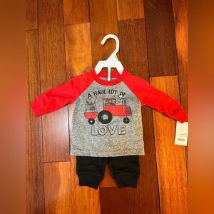 NWT Carters “A Haul Lot Of Love” long sleeve shirt and pants size 3 months